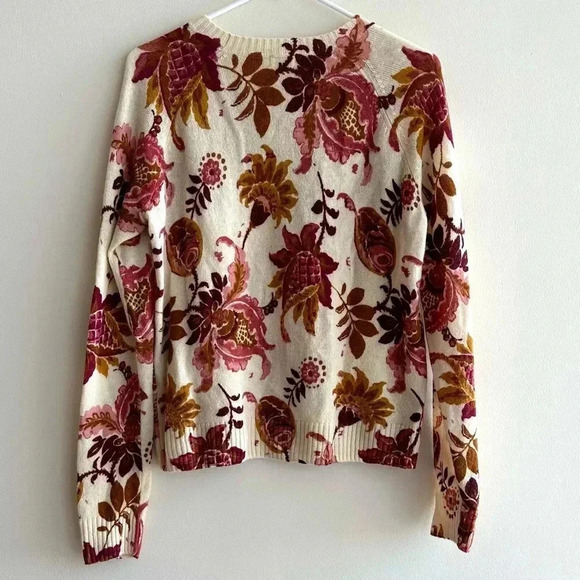 Spartina 449 Fall Floral Crewneck Sweater, Size Medium - Picture 8 of 16